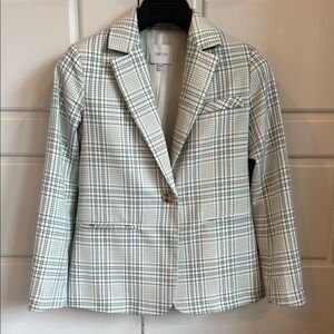 Crown & Ivy Gray Blazer Classic Tailored Suit Jacket